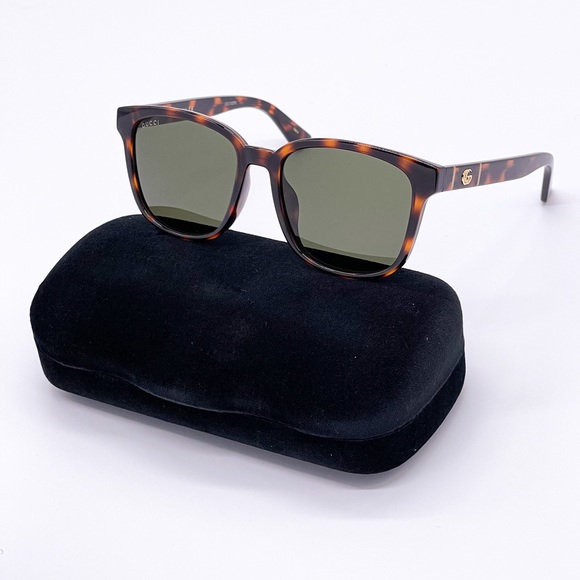 NEW GUCCI HAVANA GREEN SQUARE UNISEX SUNGLASSES GUCCI - Picture 1 of 6
